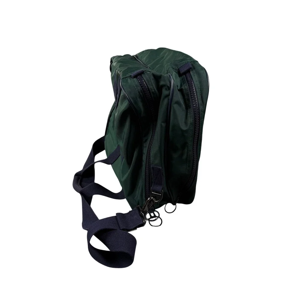 Lands End Briefcase Bag Unisex OS Green VTG Made USA Gorpcore Outdoor Logo